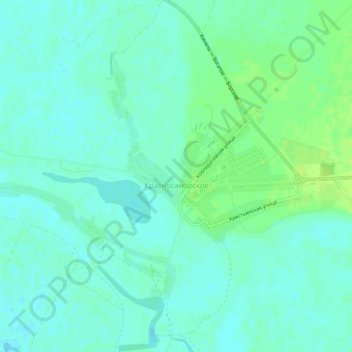 Красносамарское topographic map, elevation, terrain