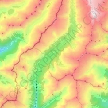 Val di Daone topographic map, elevation, terrain