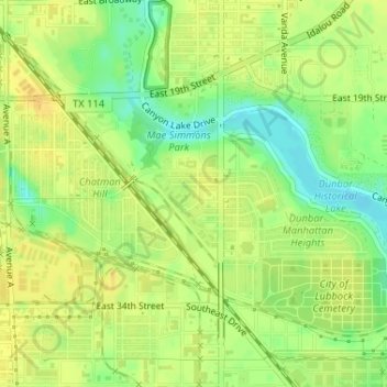 Wille Lusk Park topographic map, elevation, terrain
