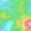 珠山湖 topographic map, elevation, terrain