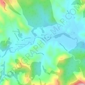 Rio do Peixe topographic map, elevation, terrain