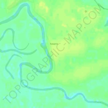 Бурдина topographic map, elevation, terrain