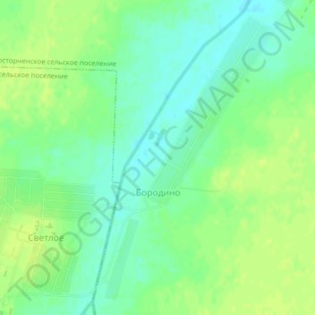 Бородино topographic map, elevation, terrain