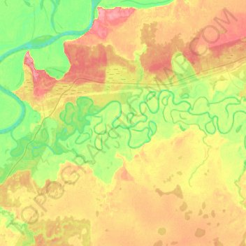 Демьянка topographic map, elevation, terrain