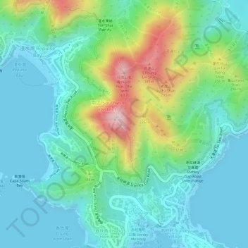 The Twins topographic map, elevation, terrain