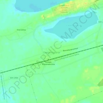 Озеро-Карачи topographic map, elevation, terrain