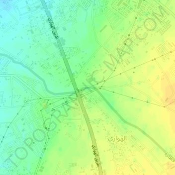 Wadi Qattara Passage topographic map, elevation, terrain