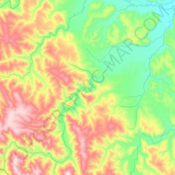Урик topographic map, elevation, terrain