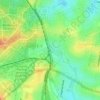 Cooks River topographic map, elevation, terrain