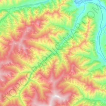 Малый Яломан topographic map, elevation, terrain