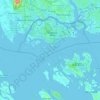 Singapore Strait topographic map, elevation, terrain