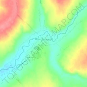 Новое Ганькино topographic map, elevation, terrain