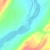 Gander River topographic map, elevation, terrain