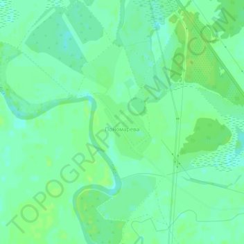 Пономарёва topographic map, elevation, terrain