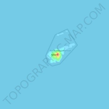 Anden topographic map, elevation, terrain