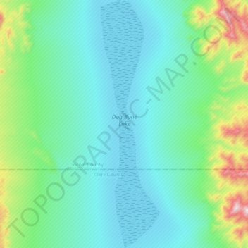Dog Bone Lake topographic map, elevation, terrain