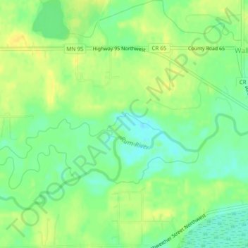 Rum River topographic map, elevation, terrain