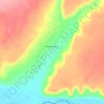 Новый Тумутук topographic map, elevation, terrain