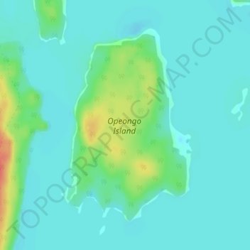 Opeongo Island topographic map, elevation, terrain