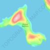 Wilczek Island topographic map, elevation, terrain