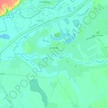 Hupalivka topographic map, elevation, terrain