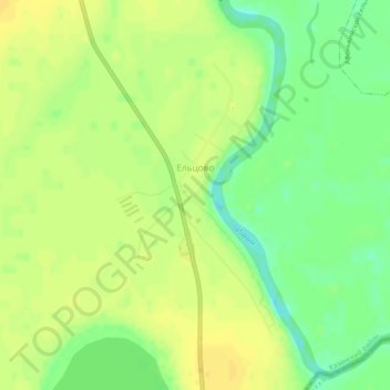 Ельцово topographic map, elevation, terrain