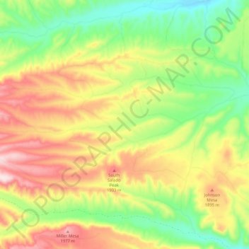 Antelope Canyon topographic map, elevation, terrain