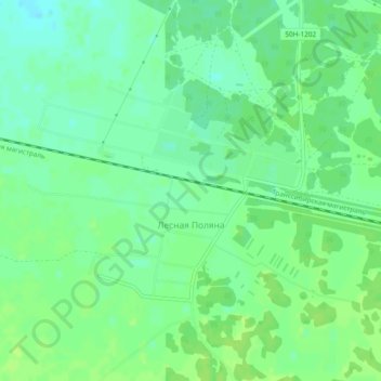 Лесная Поляна topographic map, elevation, terrain