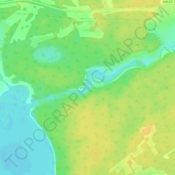 Река Кама topographic map, elevation, terrain