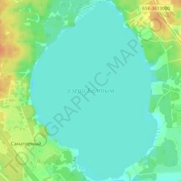 озеро Балтым topographic map, elevation, terrain