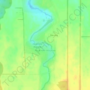 Нижний Айрюм topographic map, elevation, terrain