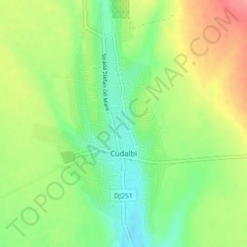 Cudalbi topographic map, elevation, terrain