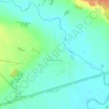 Горбуновское topographic map, elevation, terrain