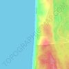 Praia do Pinheirinho topographic map, elevation, terrain