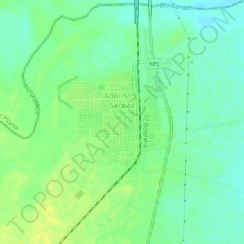 Apolinario Saravia topographic map, elevation, terrain