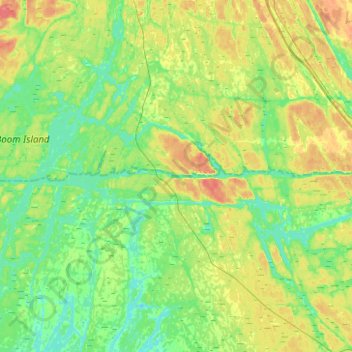 Rivière des Français topographic map, elevation, terrain