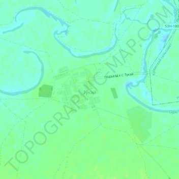 Тукай topographic map, elevation, terrain