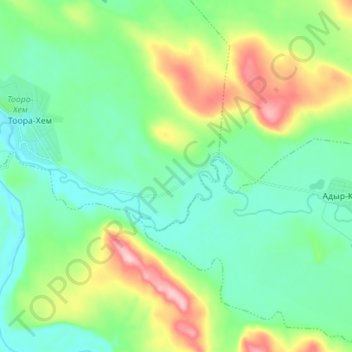 Тоора-Хем topographic map, elevation, terrain