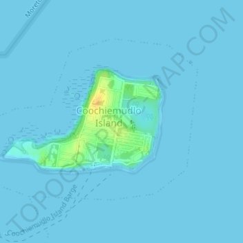 Coochiemudlo Island topographic map, elevation, terrain