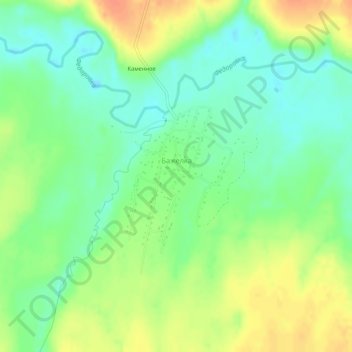 Бажелка topographic map, elevation, terrain