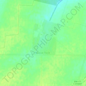 Яркое Поле topographic map, elevation, terrain