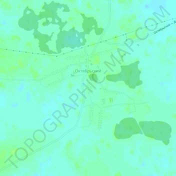 Октябрьский topographic map, elevation, terrain