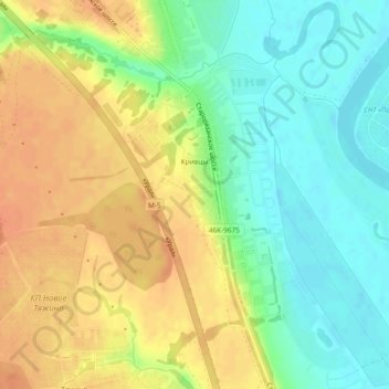 Кривцы topographic map, elevation, terrain