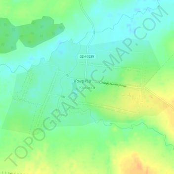 Ковакса topographic map, elevation, terrain