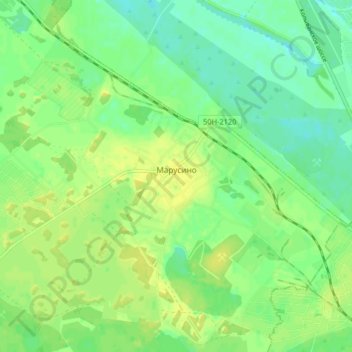 Марусино topographic map, elevation, terrain