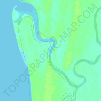 Holroyd River topographic map, elevation, terrain