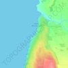 Praia do Almograve Sul topographic map, elevation, terrain