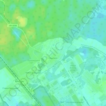 Сакулино topographic map, elevation, terrain