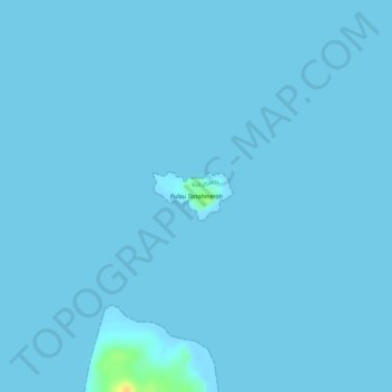 Pulau Tanahmerah topographic map, elevation, terrain