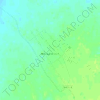 Шайдуровский topographic map, elevation, terrain